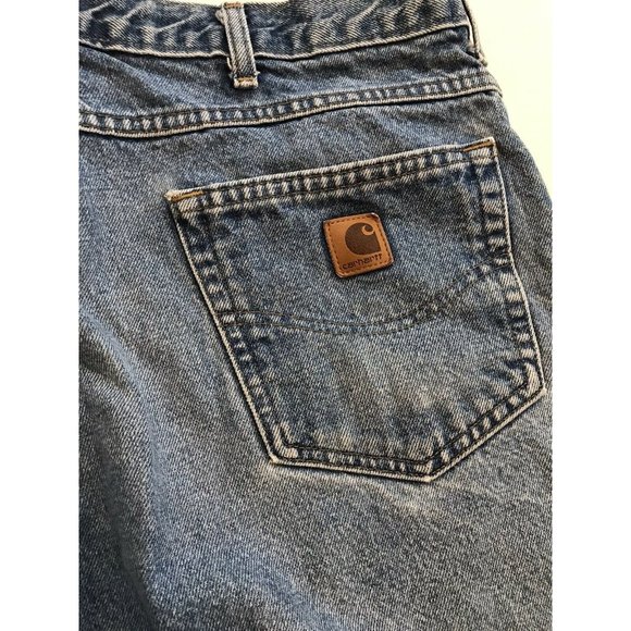 Carhartt Size 42x30  Men's Jeans Blue Denim Pants B17DST - Picture 8 of 8